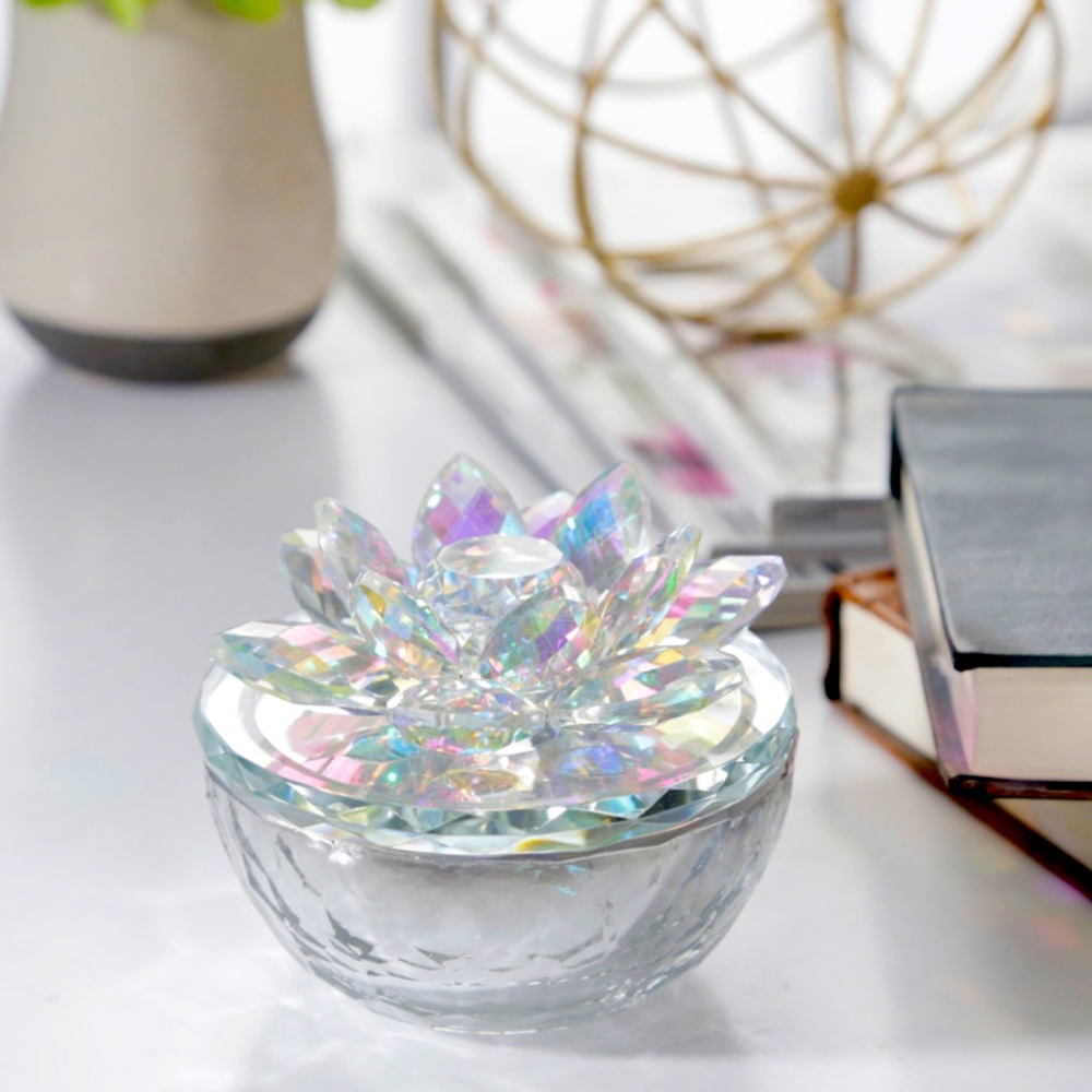 Crystal lotus decor